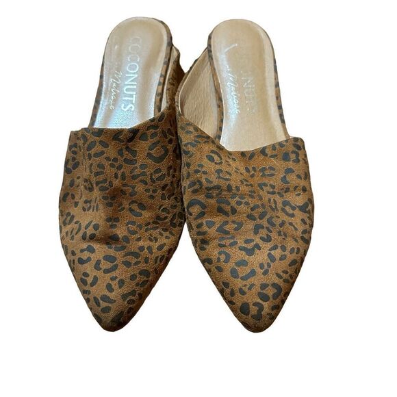 ANTHROPOLOGIE COCONUTS by MATISSE Animal-Printed Flats Sz 9 brown black leopard - Picture 3 of 10